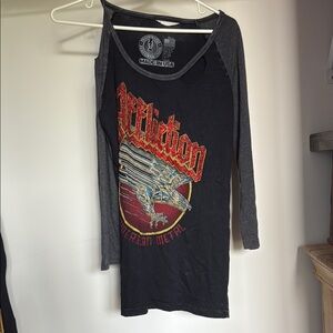 Affliction Black and Gray Sweatshirt